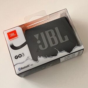 Black JBL GO3 Bluetooth Speaker (New in Box)